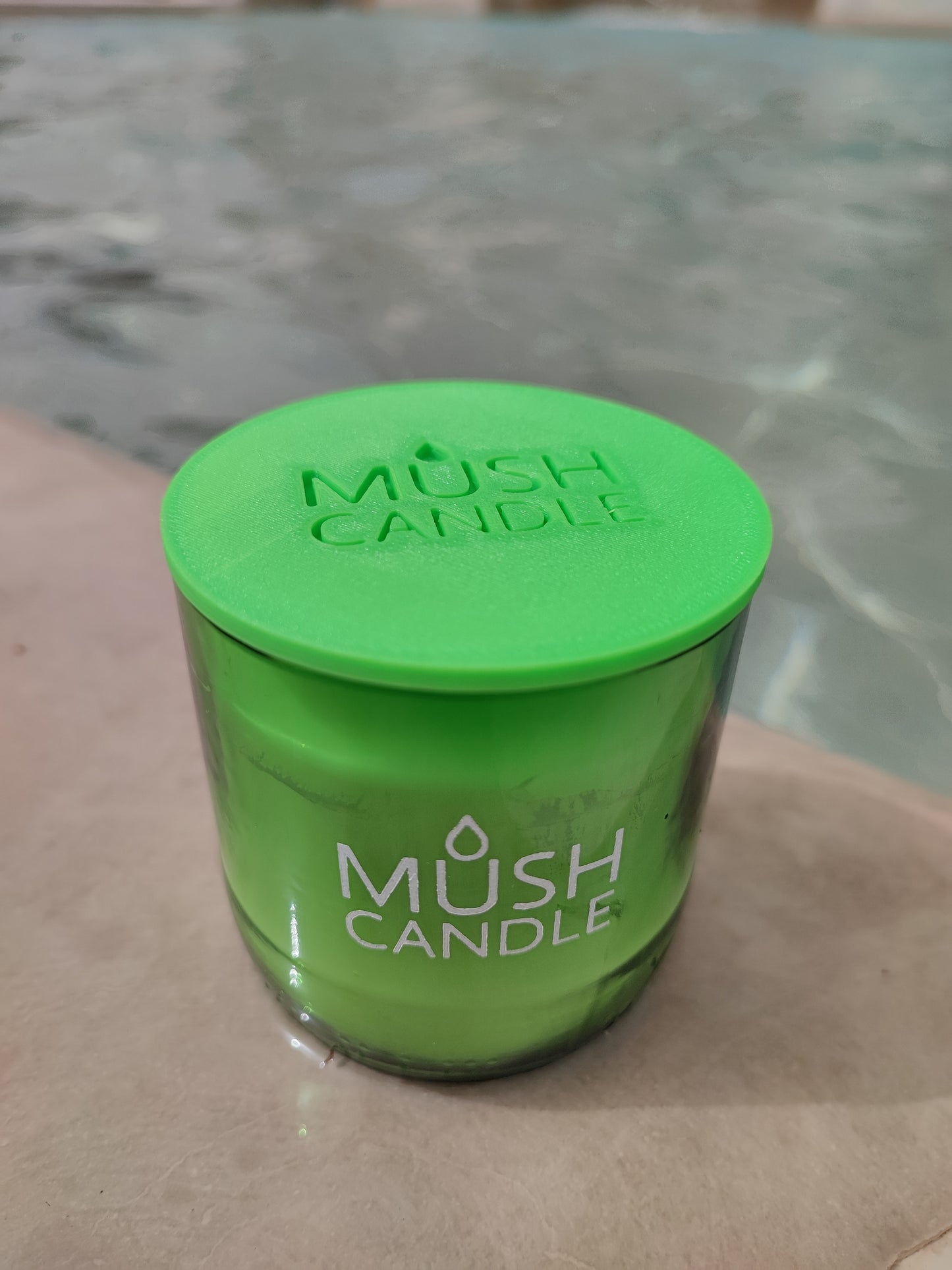 CANDELA AROMATERAPICA IN VETRO RICICLATO