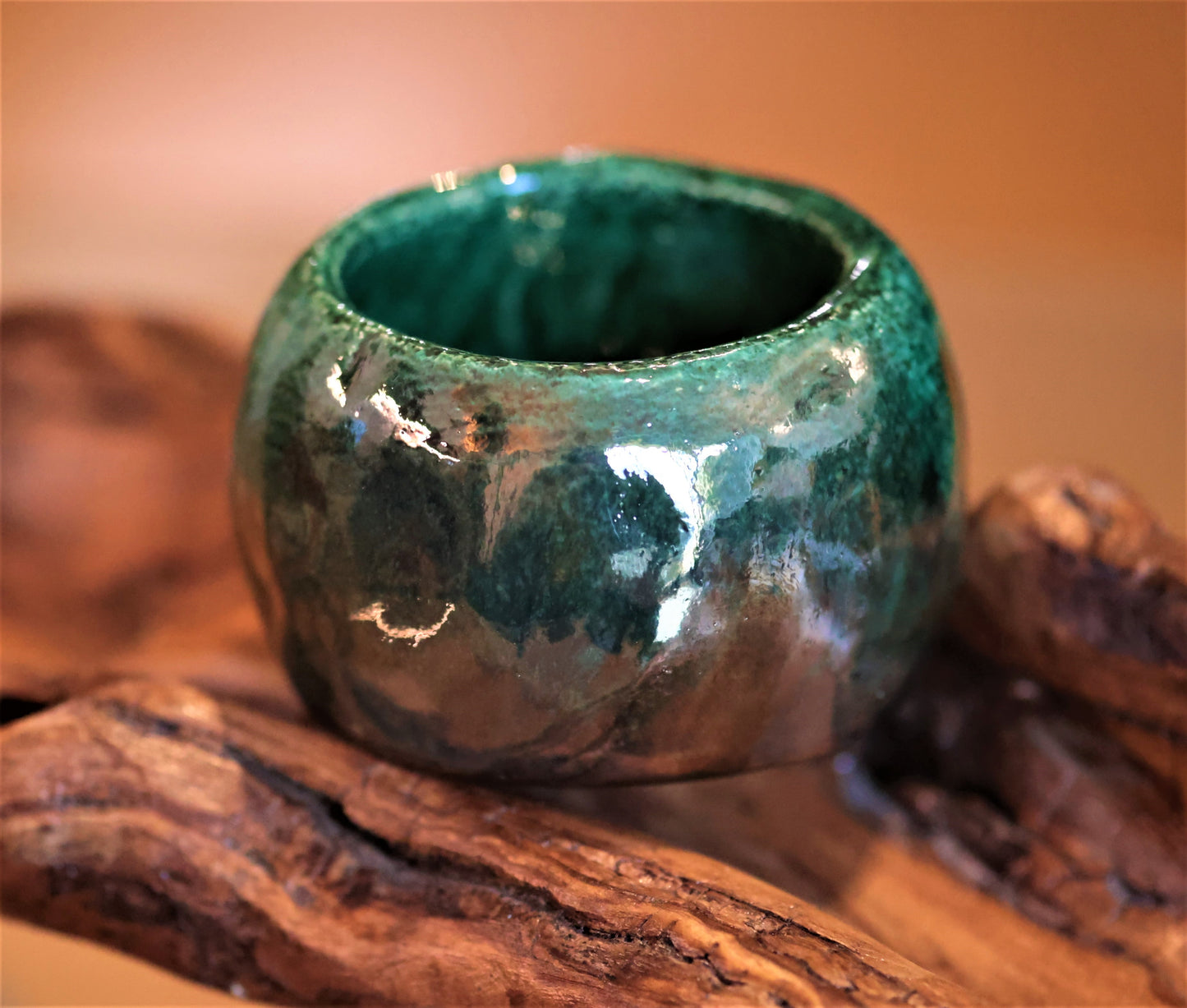 COLLEZIONE TERRALAGO - CANDELE IN VASETTI CERAMICA RAKU