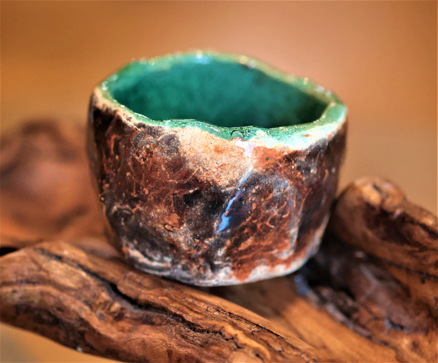 COLLEZIONE TERRALAGO - CANDELE IN VASETTI CERAMICA RAKU