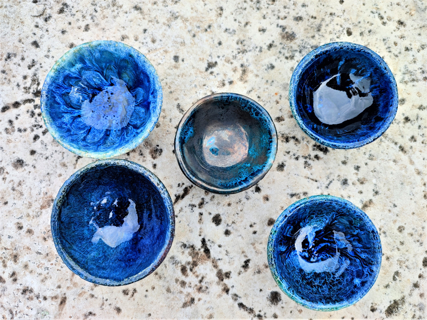 COLLEZIONE TERRALAGO - CANDELE AROMATERAPICHE IN CIOTOLINE PICCOLE DI CERAMICA RAKU