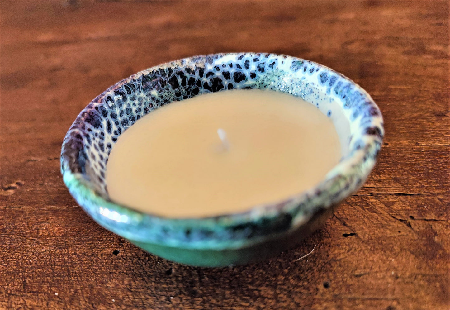 COLLEZIONE TERRALAGO - CANDELE AROMATERAPICHE IN CIOTOLINE PICCOLE DI CERAMICA RAKU